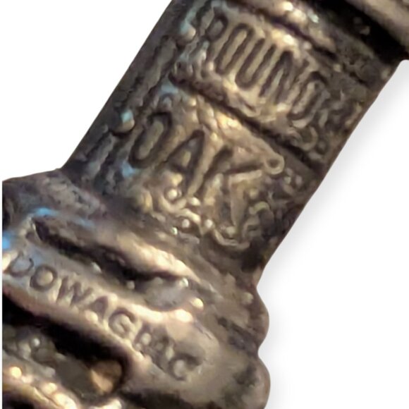 Antique PD Beckwith Round Oak Stove Advertising Silver Stick Pin 2.5" - Picture 11 of 11